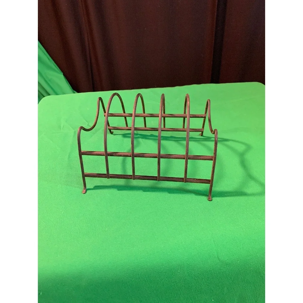 Vintage Metal Wire Bill Letter Mail Holder Mid Century Modern Shabby